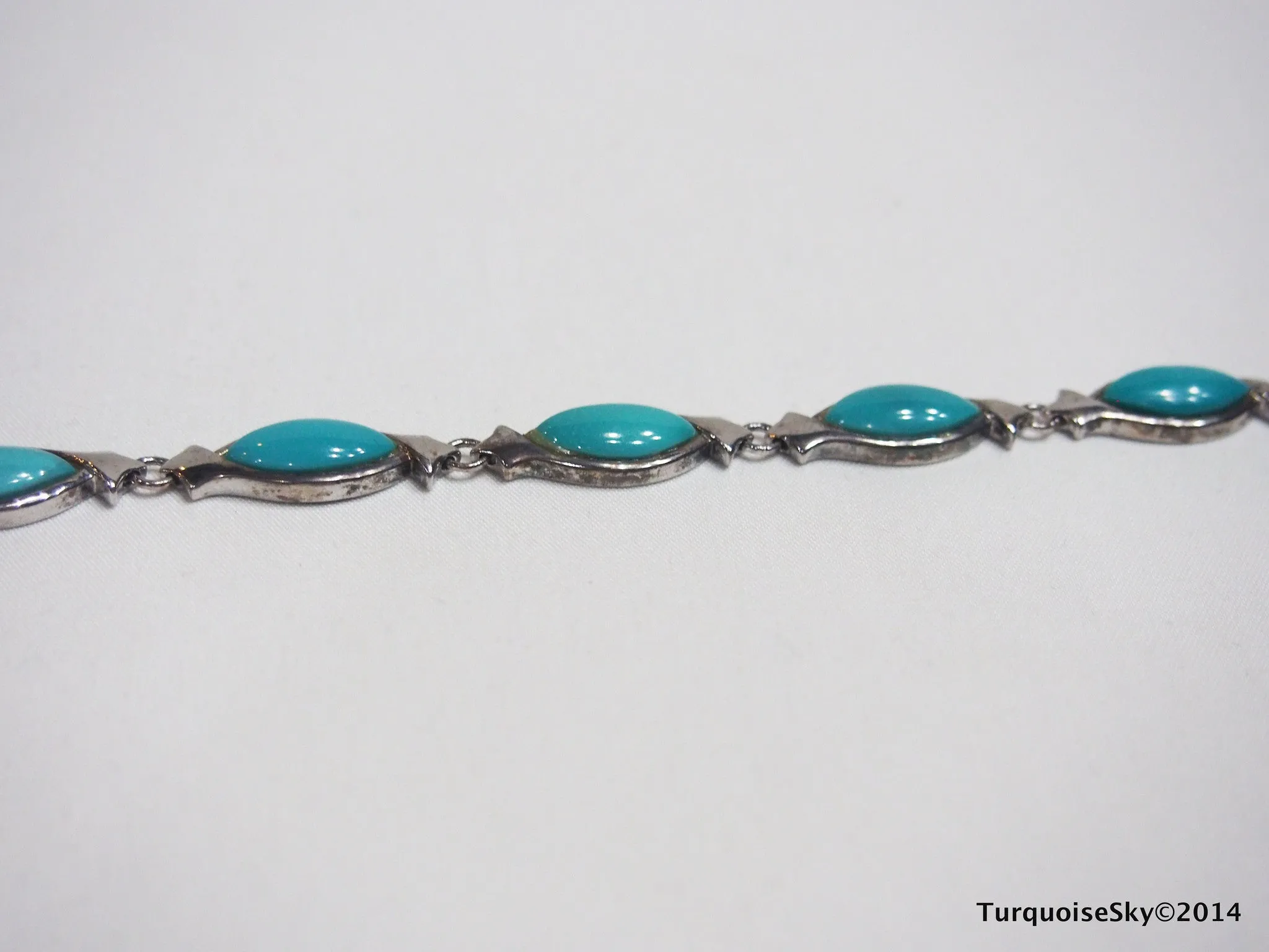 Natural turquoise bracelet 7.5 inches