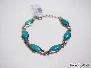 Natural turquoise bracelet 7.5 inches