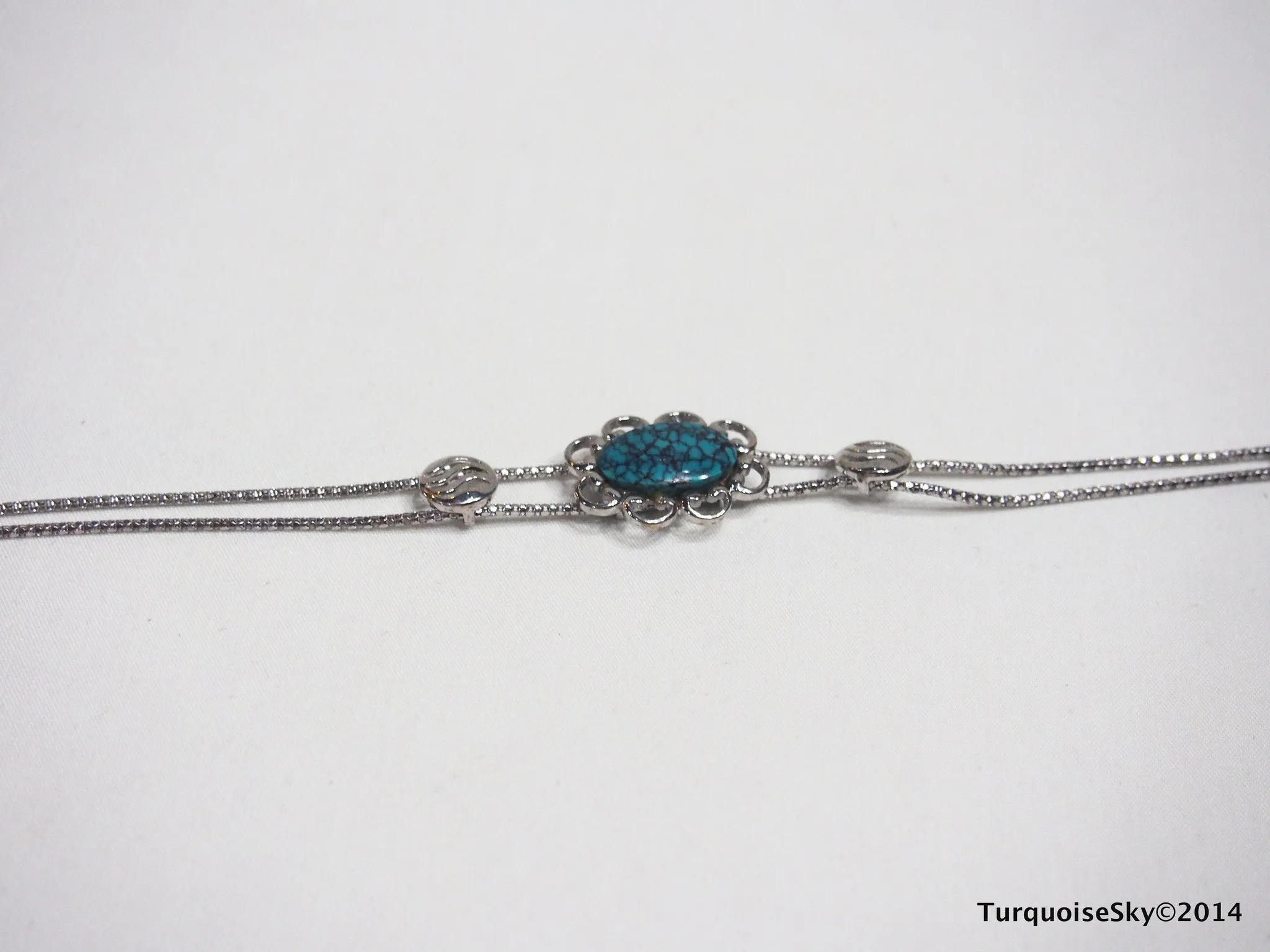 Natural turquoise bracelet 7.5 inches