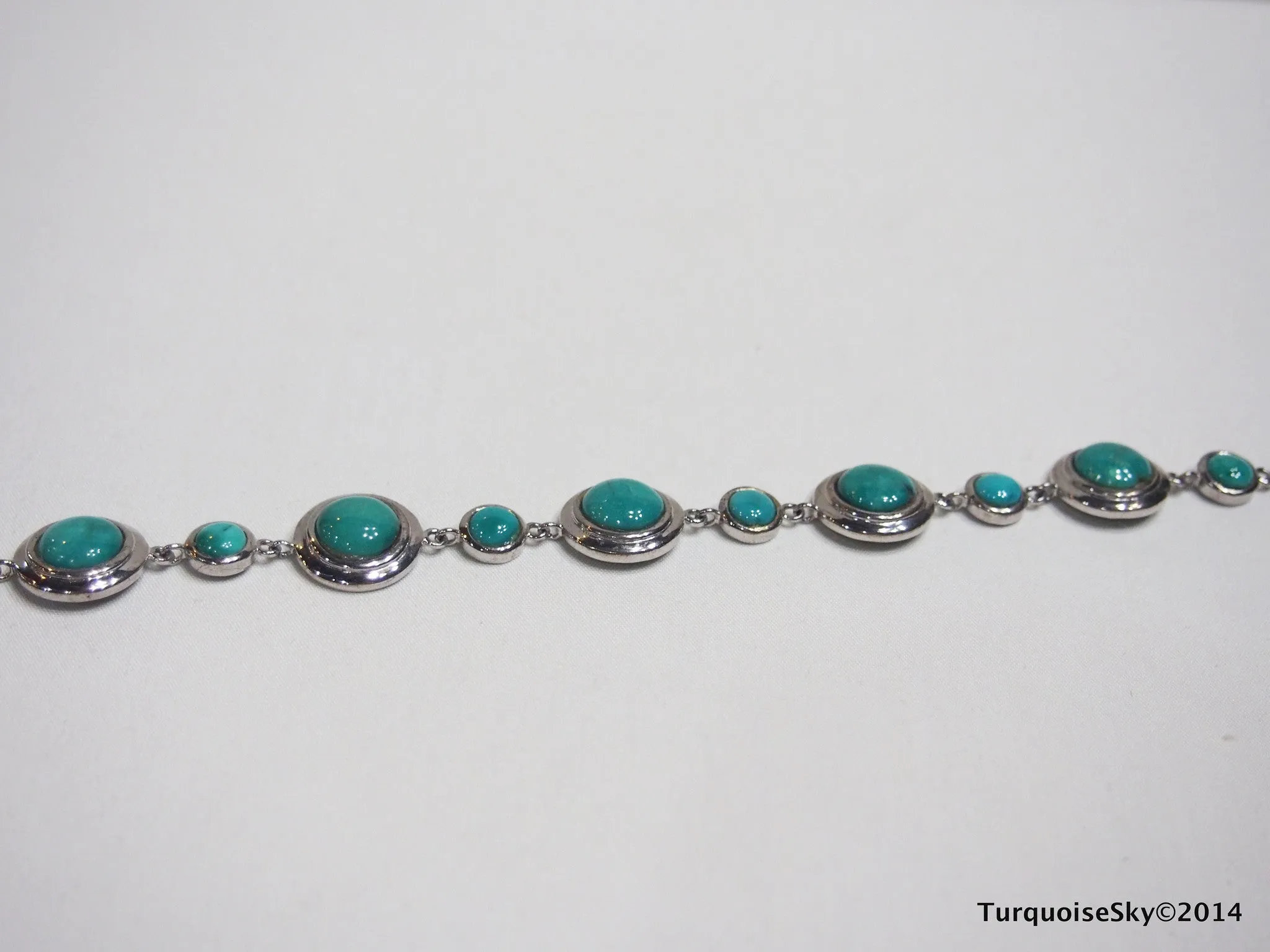Natural turquoise bracelet 7.5 inches
