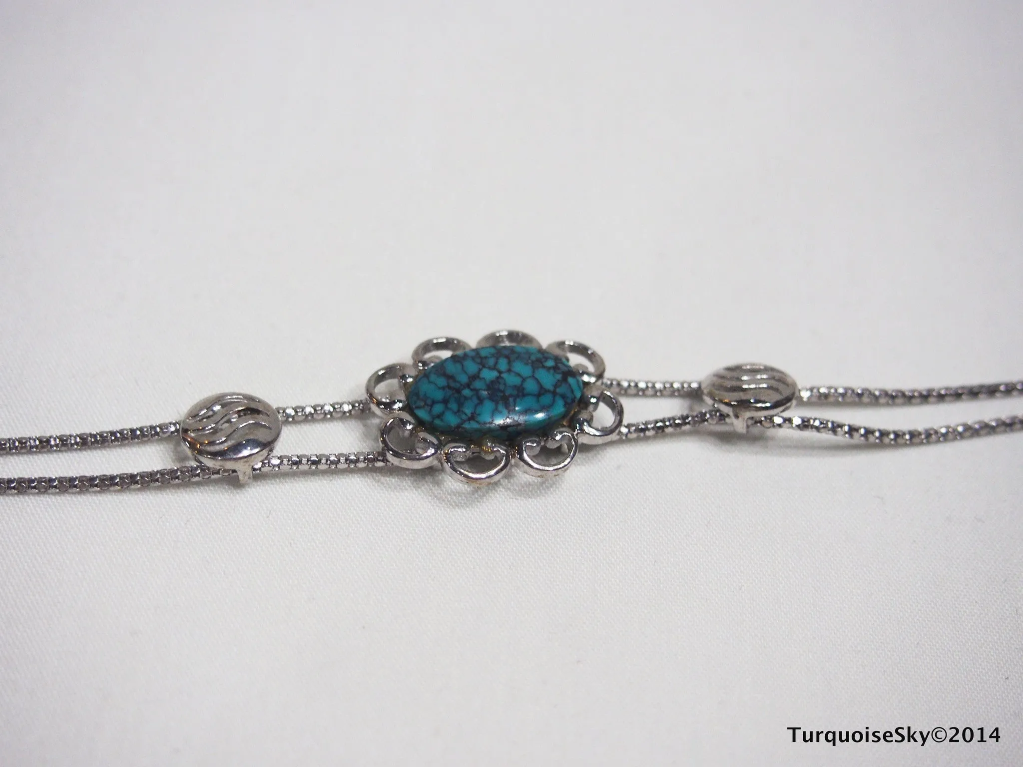 Natural turquoise bracelet 7.5 inches