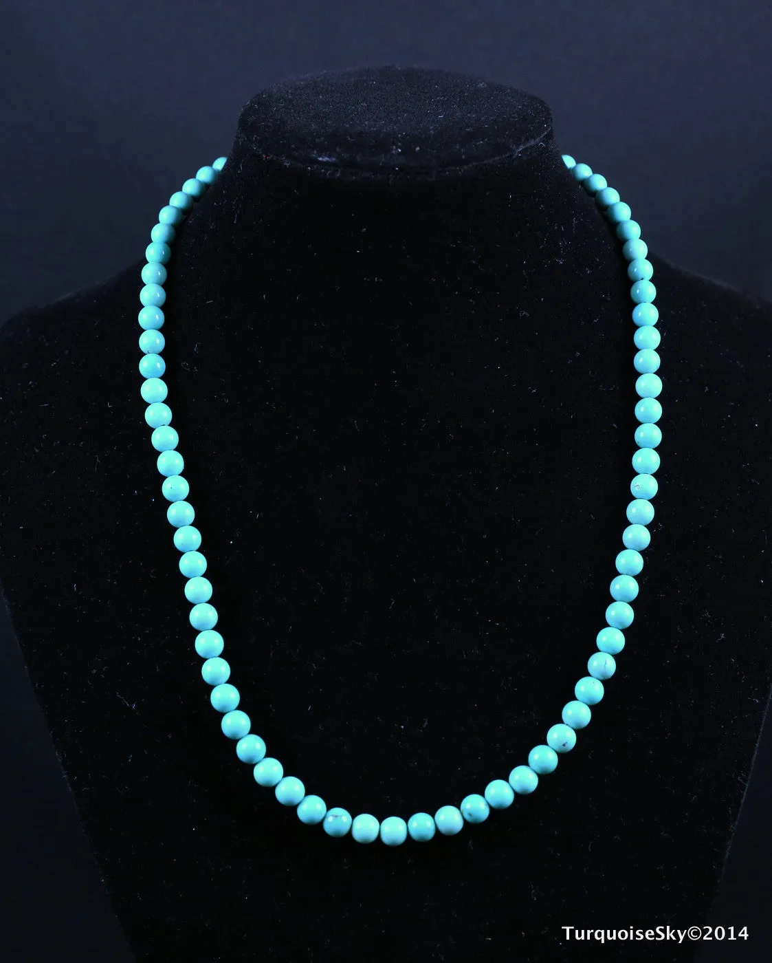 Natural turquoise necklace 17 inches