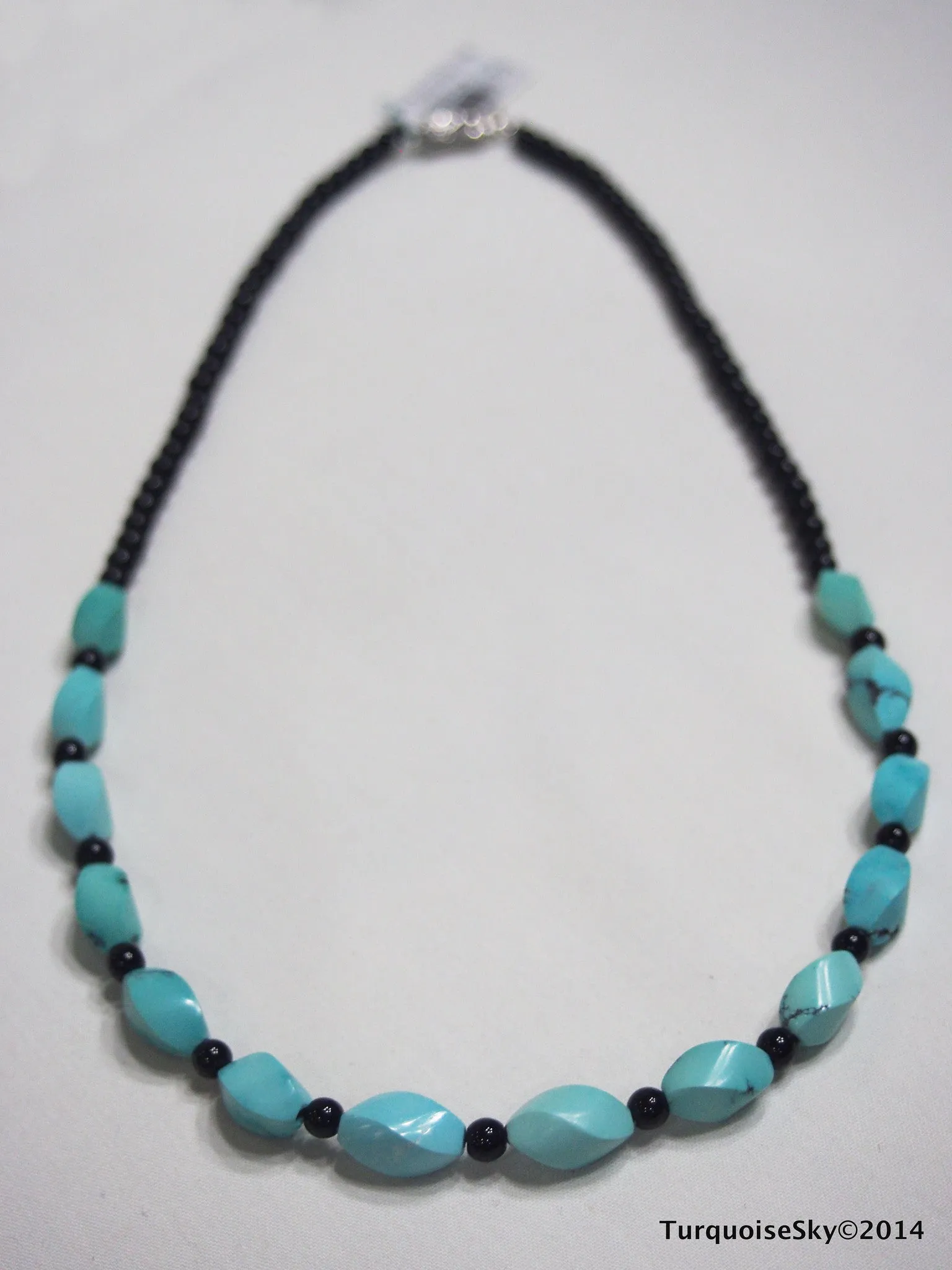 Natural turquoise necklace 17 inches