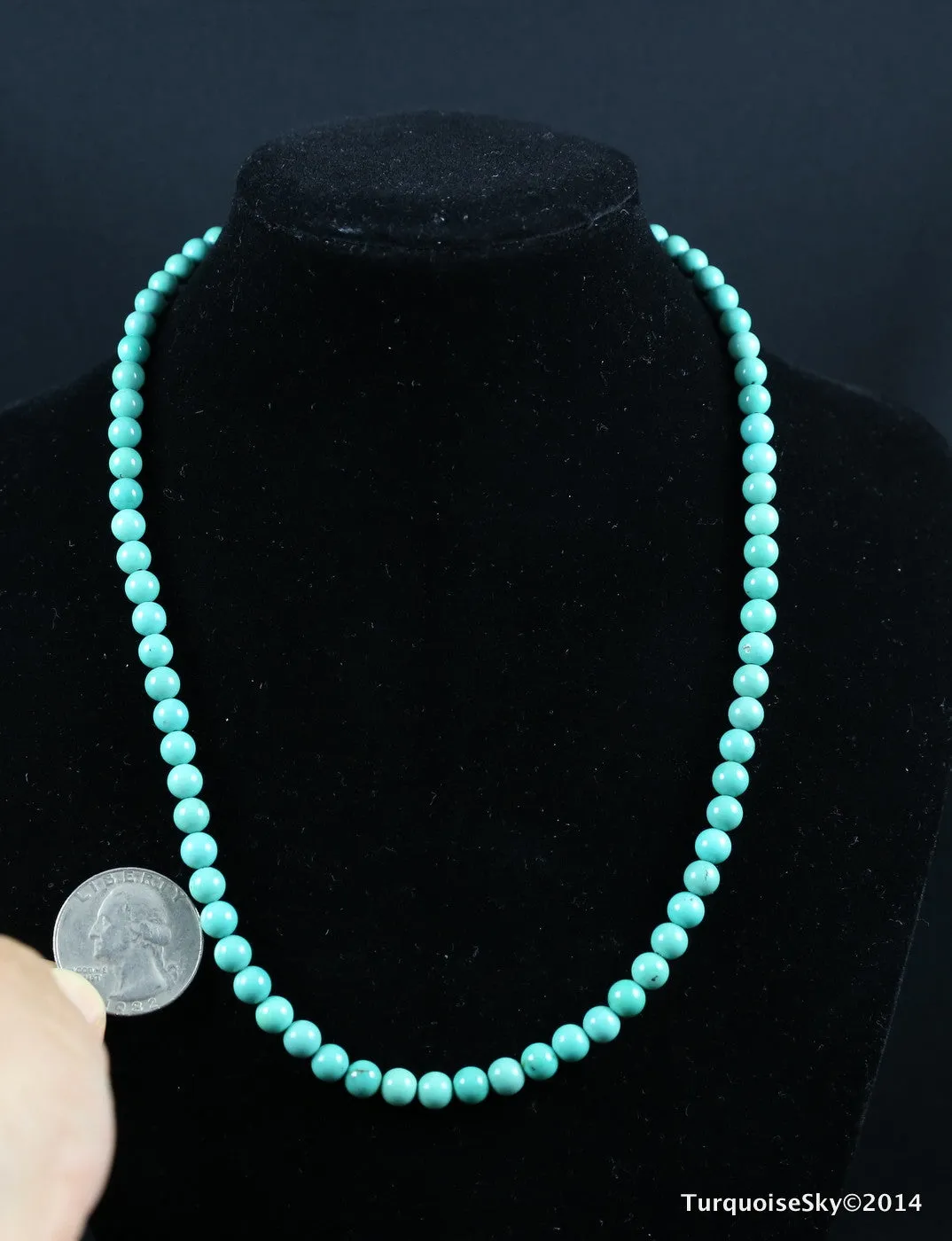 Natural turquoise necklace 17 inches