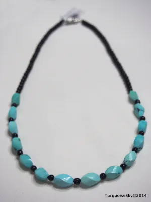 Natural turquoise necklace 17 inches