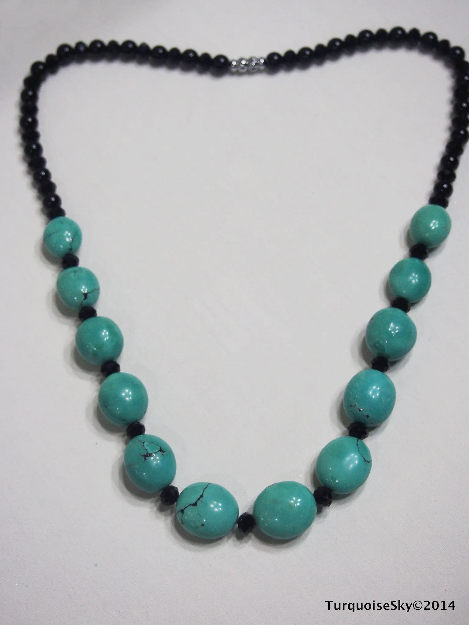 Natural turquoise necklace 19 inches