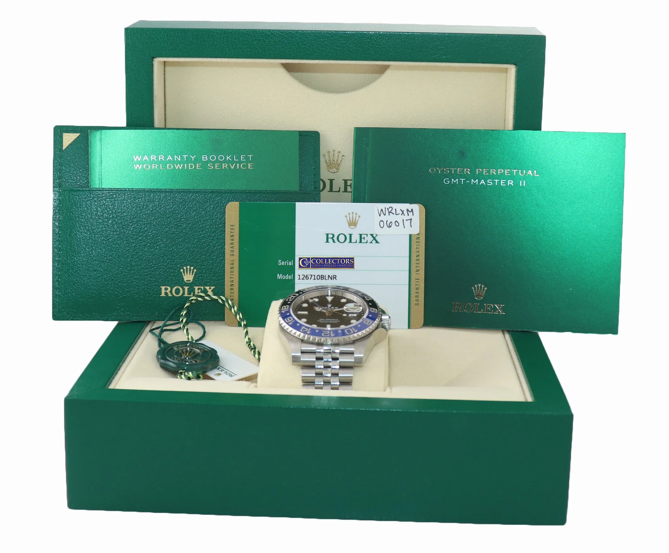NEW 2020 PAPERS Rolex GMT Master Batman Blue Jubilee Ceramic 126710 Watch Box