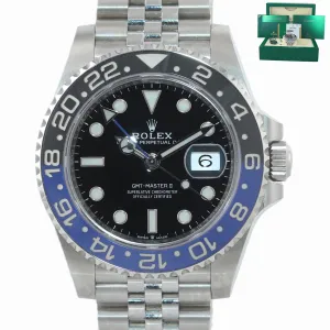 NEW 2020 PAPERS Rolex GMT Master Batman Blue Jubilee Ceramic 126710 Watch Box