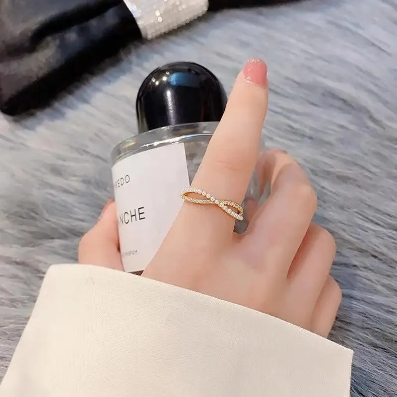 New Elegant Stainless Steel Rings For Women And Girls - Unique Design Female Engagement And Wedding Rings