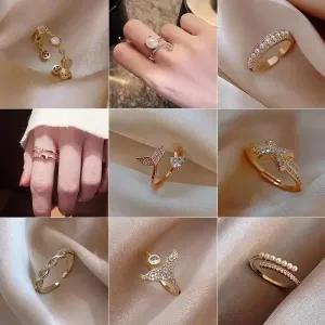 New Elegant Stainless Steel Rings For Women And Girls - Unique Design Female Engagement And Wedding Rings