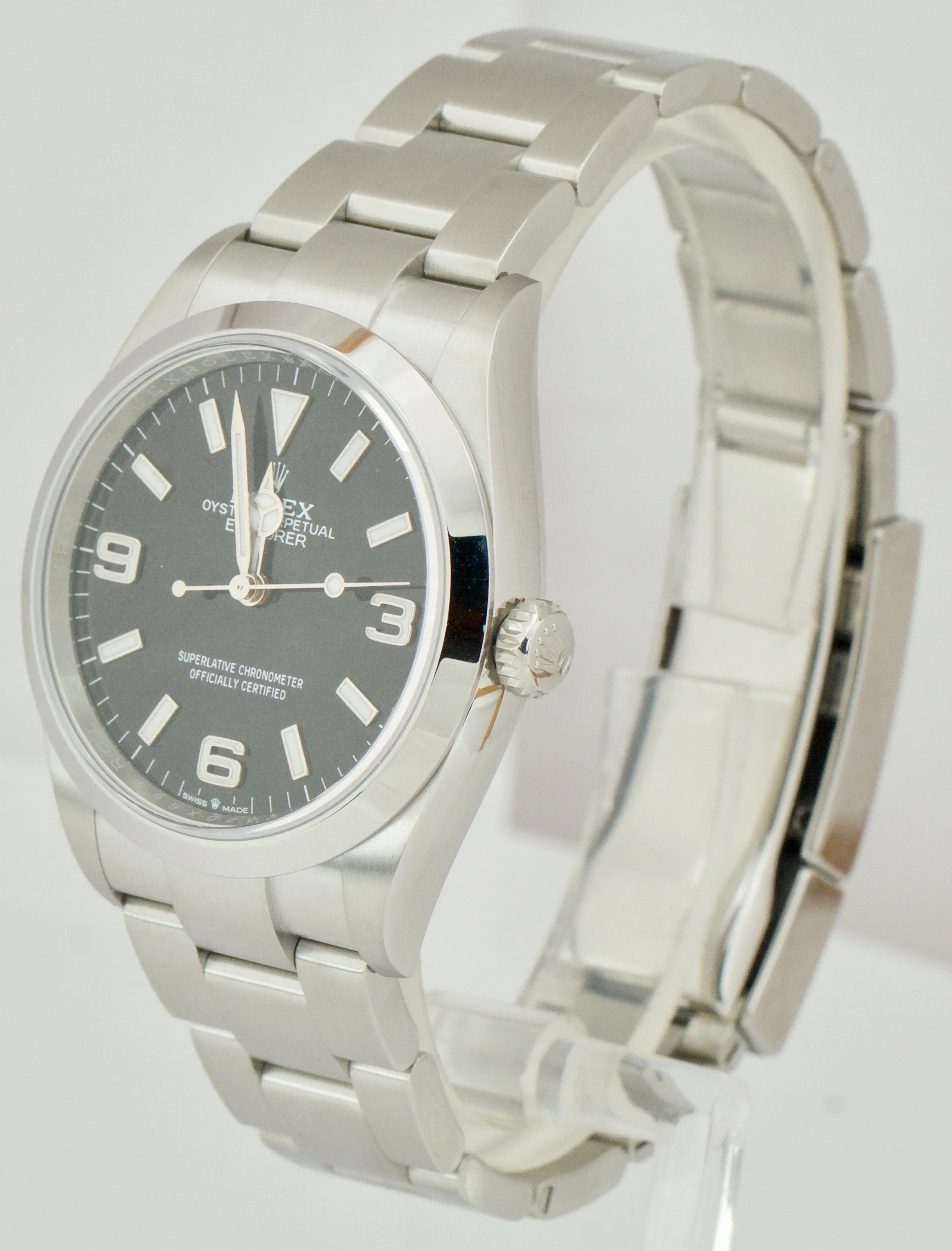 NEW MARCH 2022 Rolex Explorer I Black 36mm Stainless Steel Oyster Watch 124270