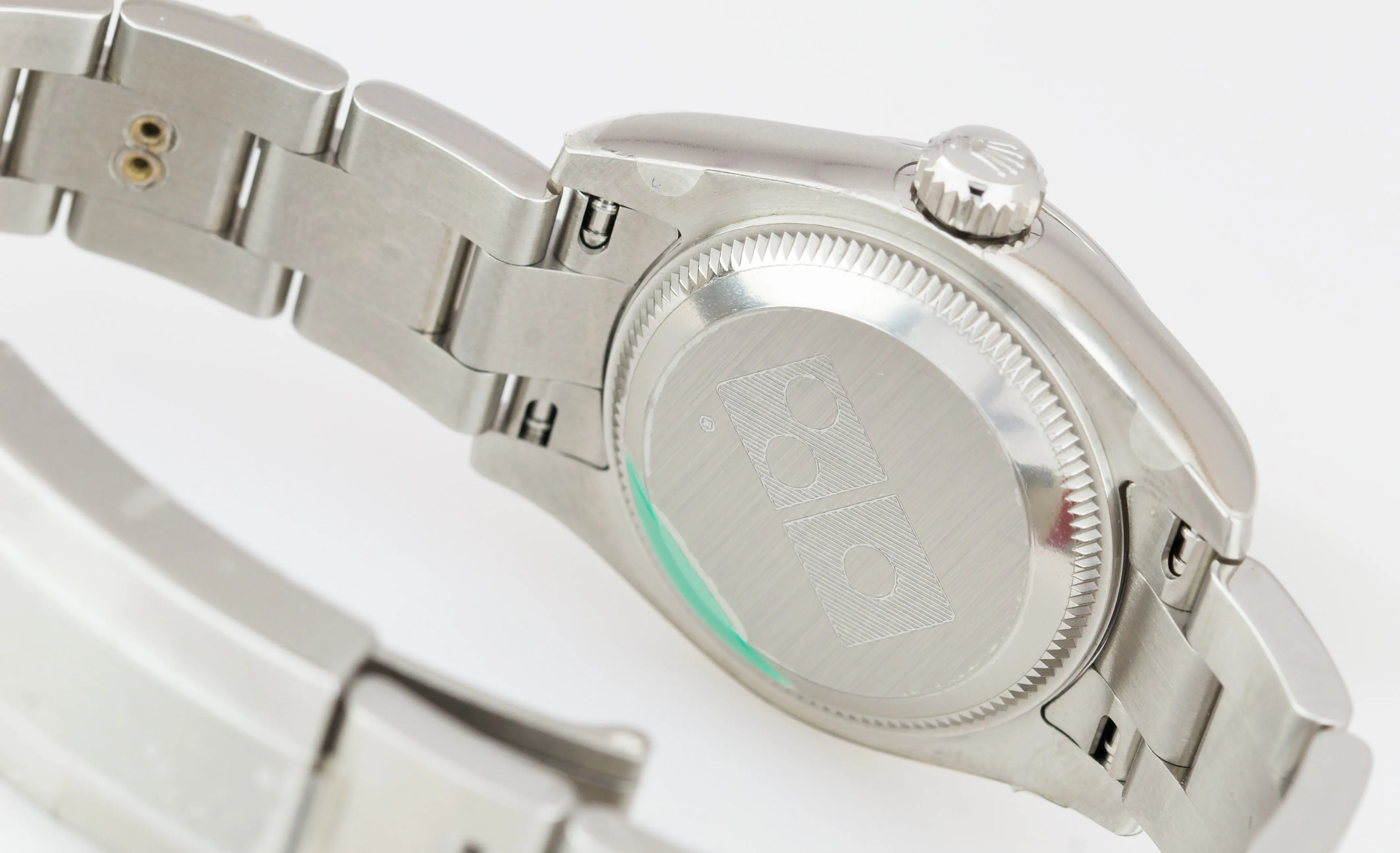 NEW STICKERED 2015 Rolex Oyster Perpetual 26mm Silver Blue DOMINOS Watch 176200