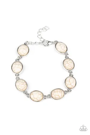 Nice Stonework White Paparazzi Bracelet