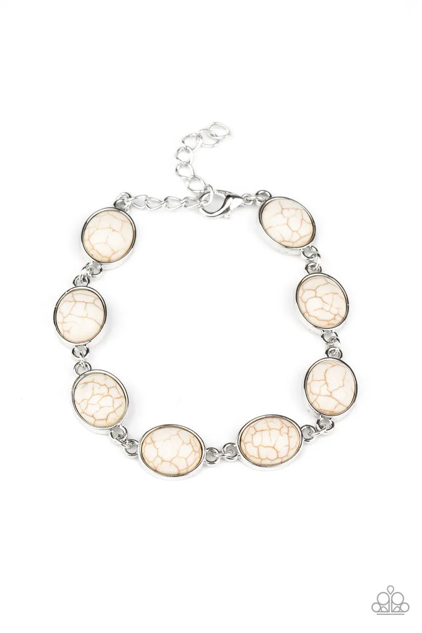 Nice Stonework White Paparazzi Bracelet