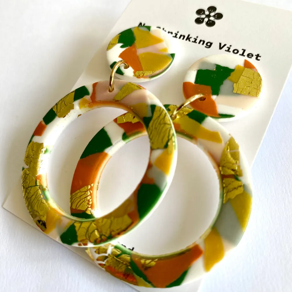 No Shrinking Violet - Leura Large Earrings