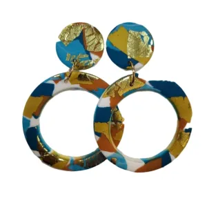 No Shrinking Violet - Sea Country Large Hoop Earrings