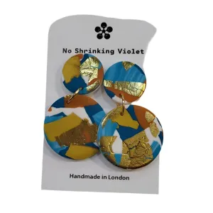 No Shrinking Violet - Sea Country Medium Earrings