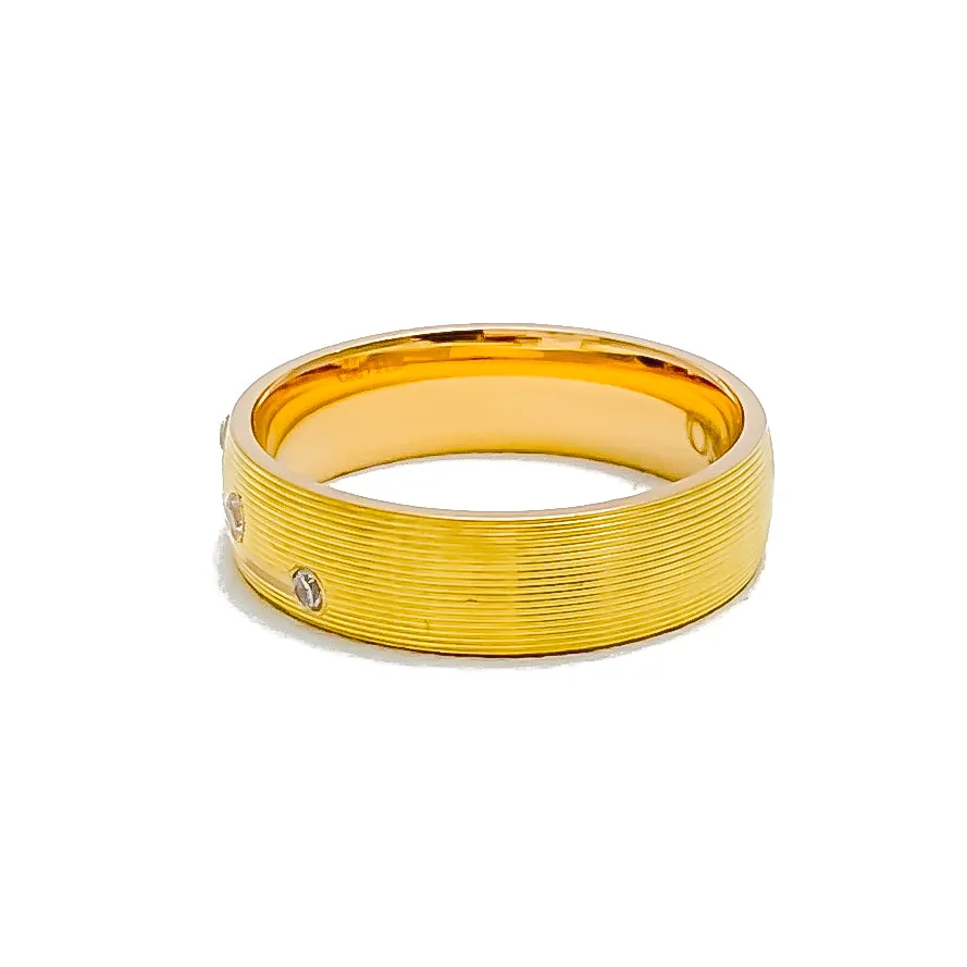 Noble Timeless 21k Gold CZ Band