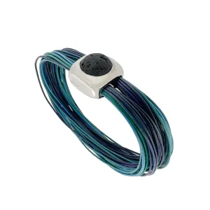 Norðurljósaarmband með Títaníum og Hraunlási