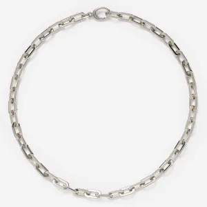 Octagon Chain Necklace in Silver