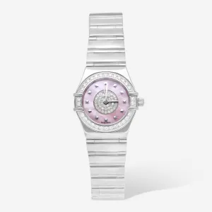 Omega Constellation Specialities 18K White Gold Diamond Quartz Ladies Watch 1960.11.53