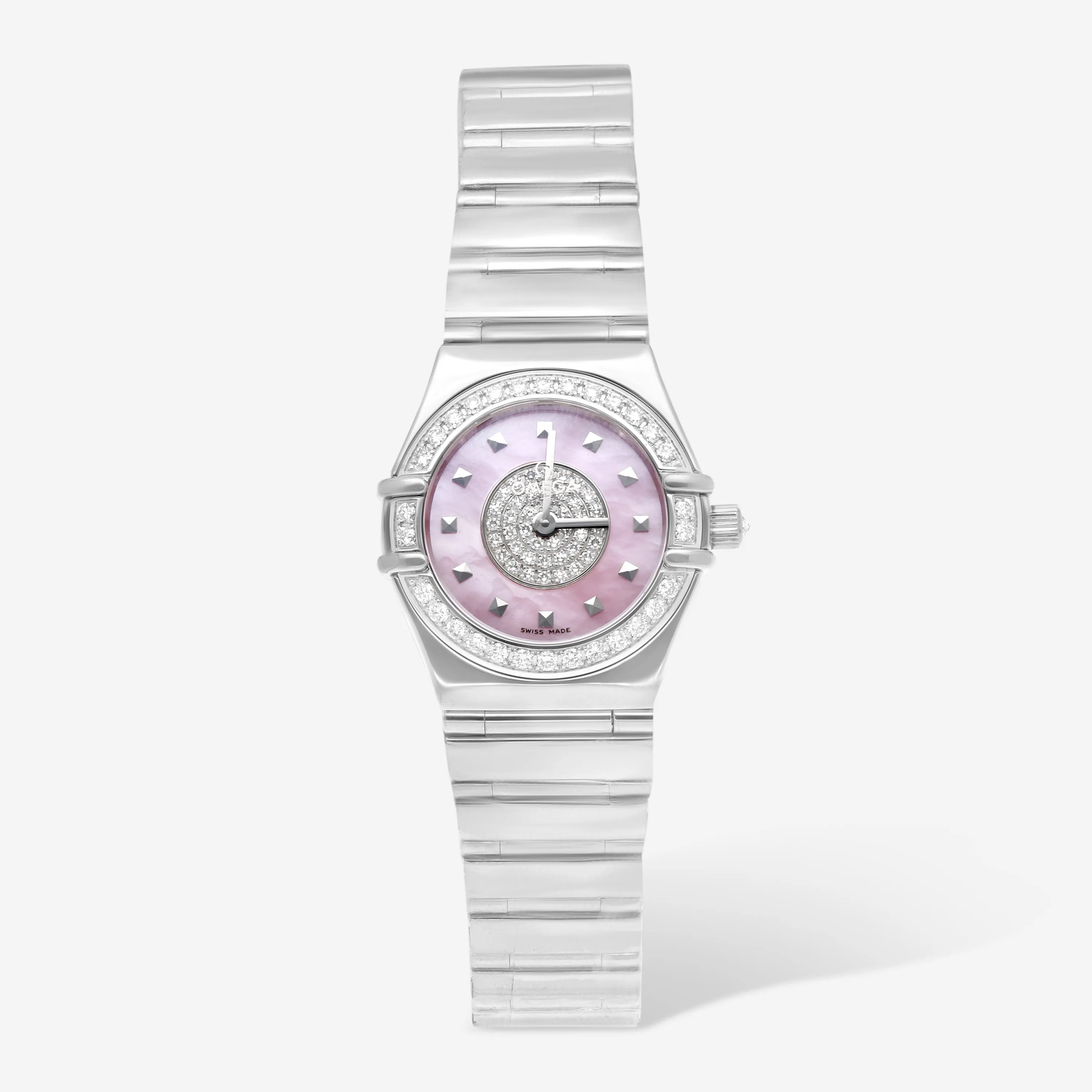 Omega Constellation Specialities 18K White Gold Diamond Quartz Ladies Watch 1960.11.53