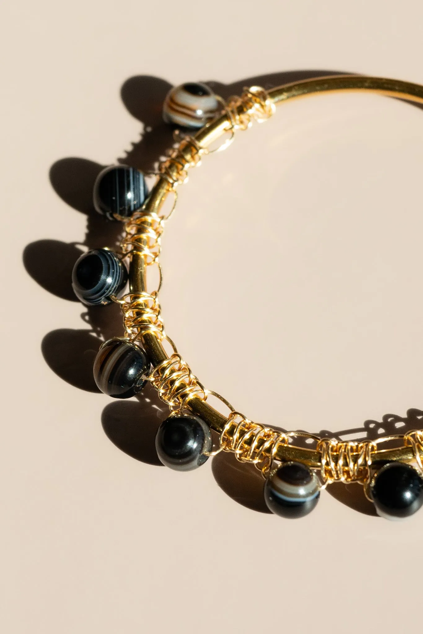 Onyx Hoop Earrings