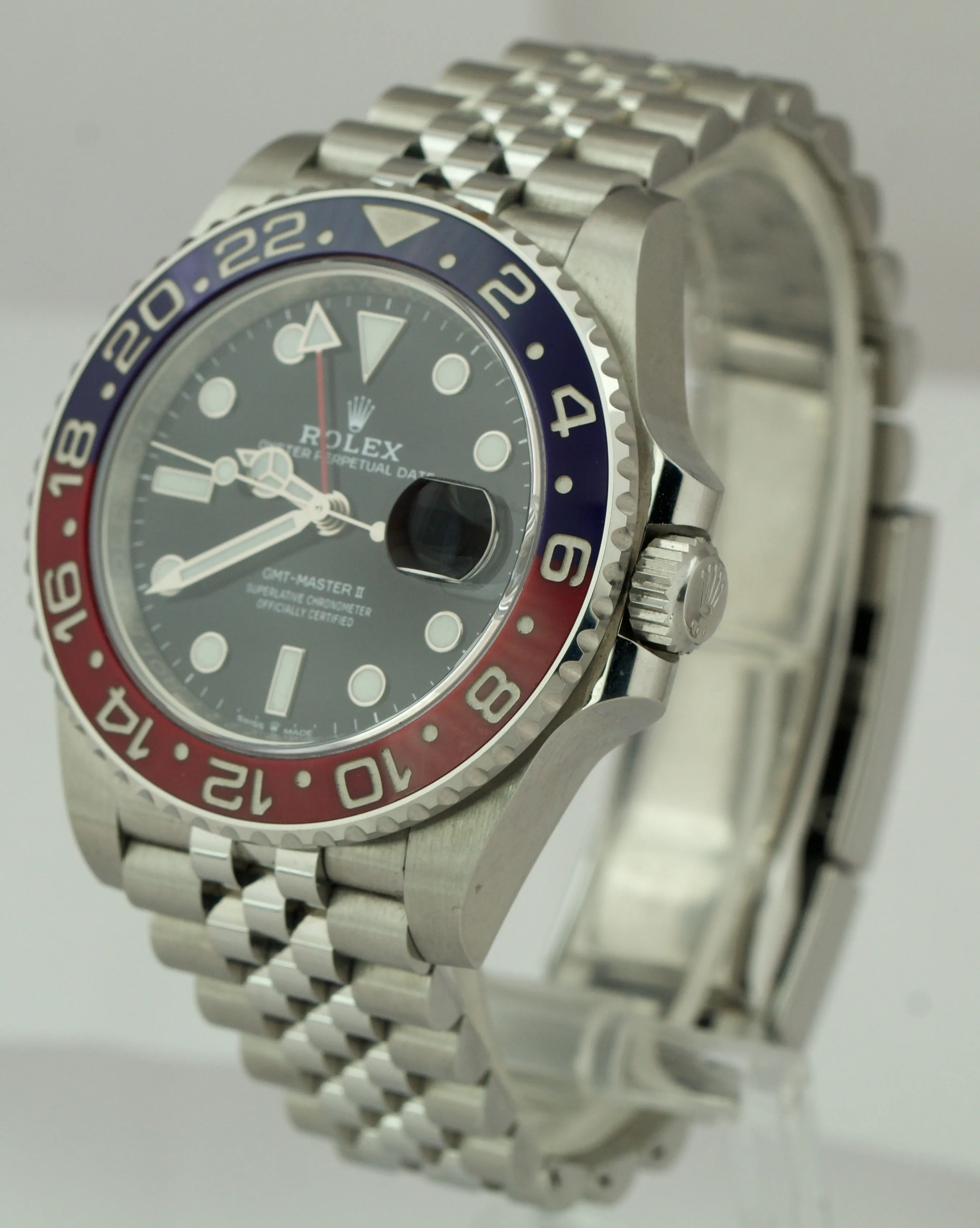 OPEN CARD Rolex GMT-Master II PEPSI Red / Blue Ceramic 40mm 126710 BLRO Watch