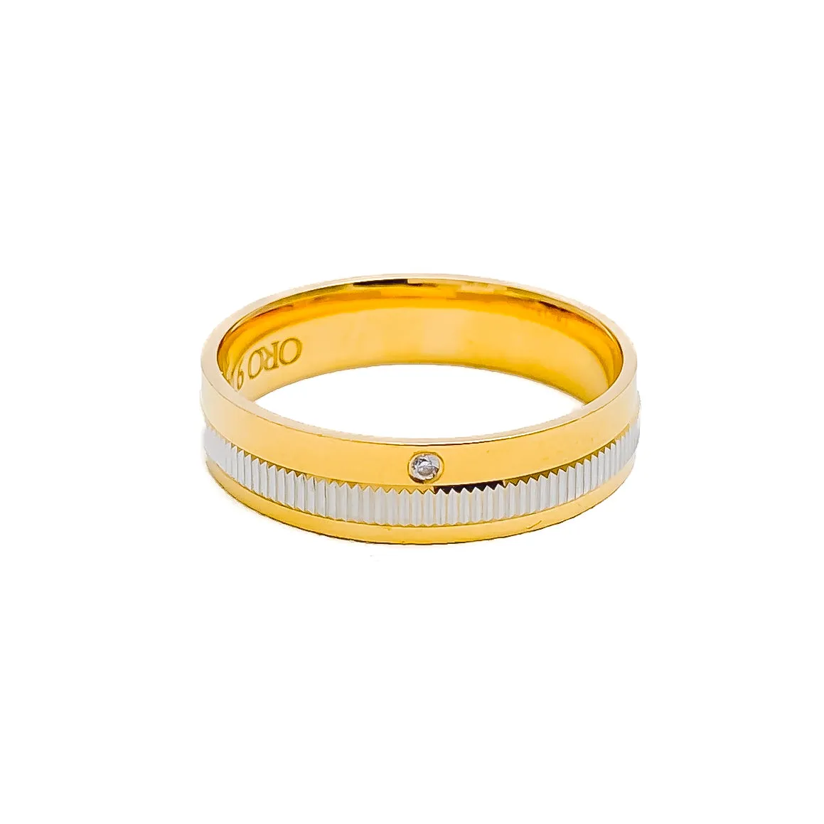 Opulent Glowing 22k Gold CZ Band