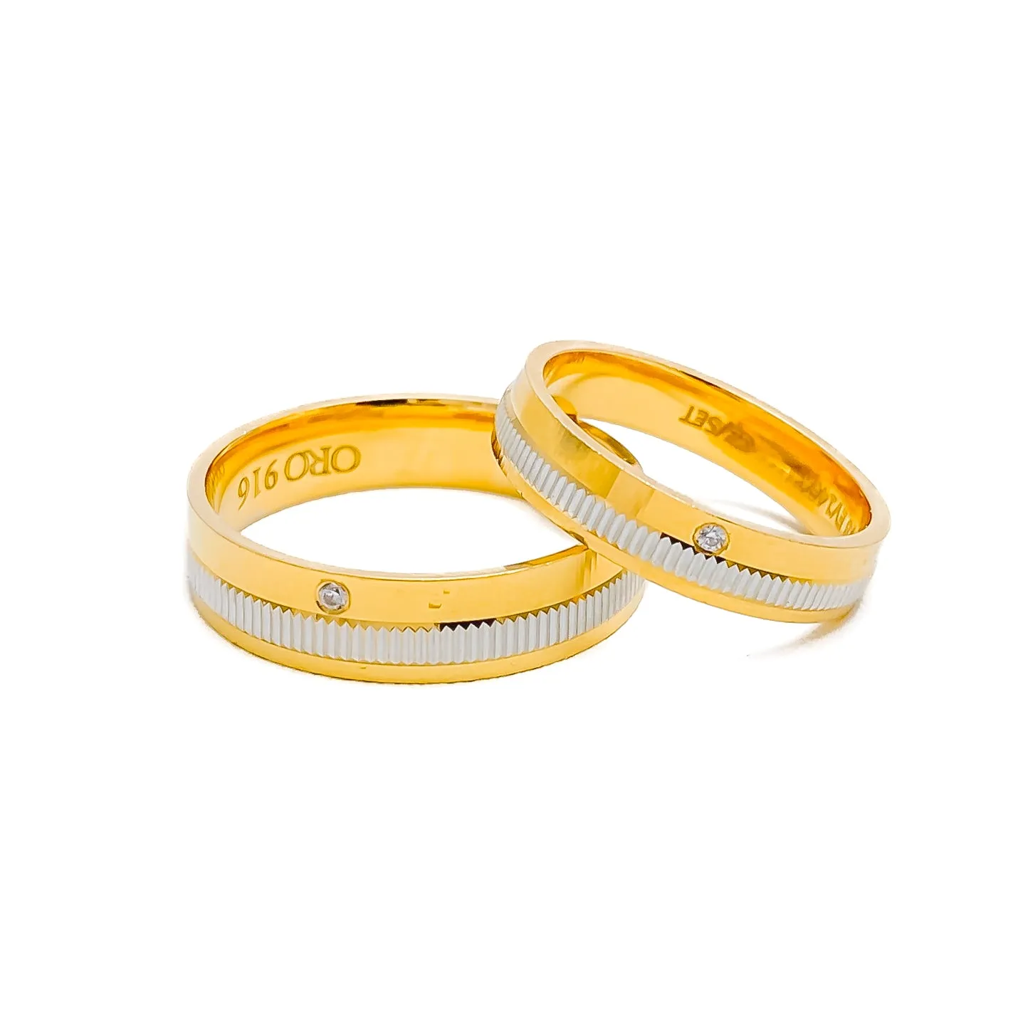 Opulent Glowing 22k Gold CZ Band