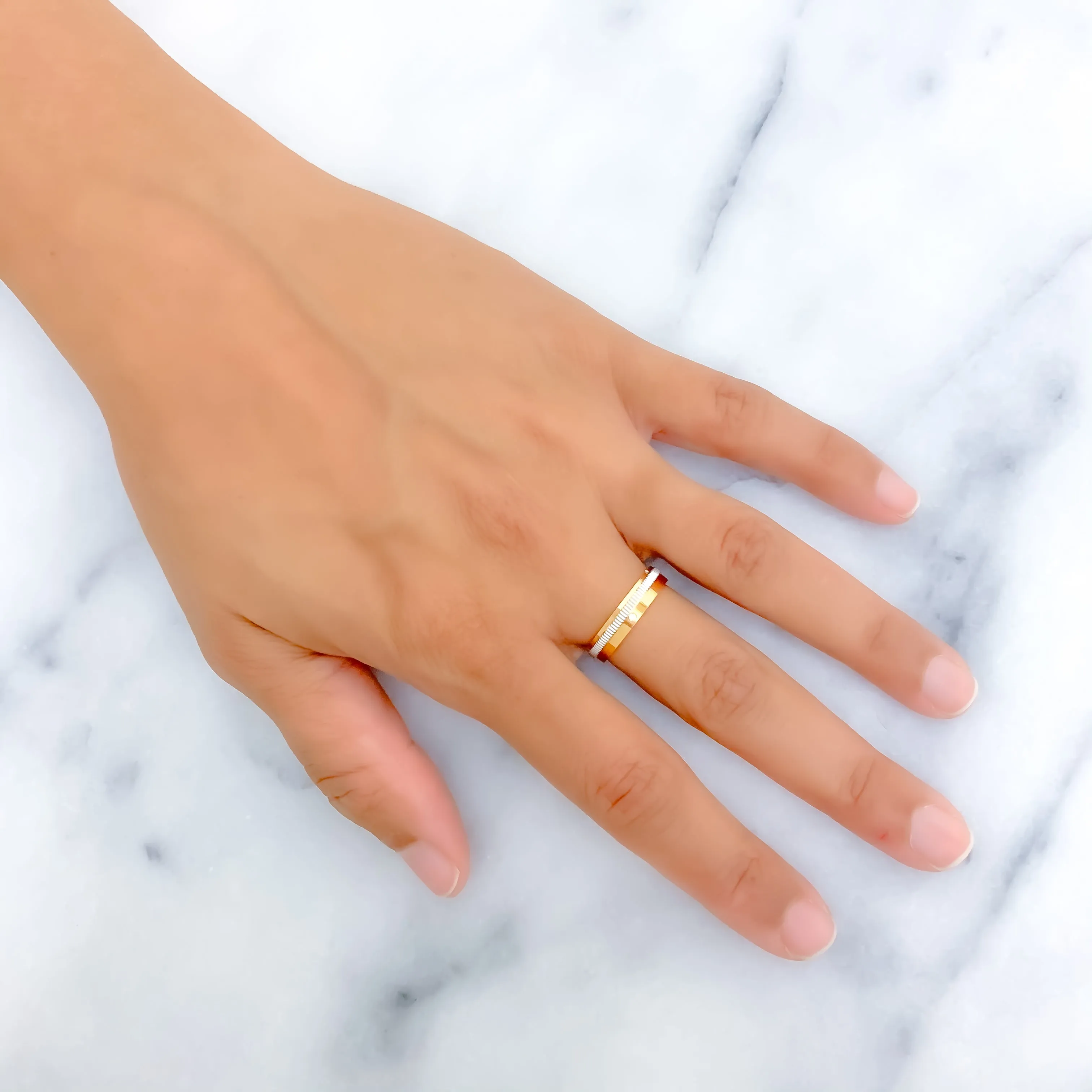 Opulent Glowing 22k Gold CZ Band