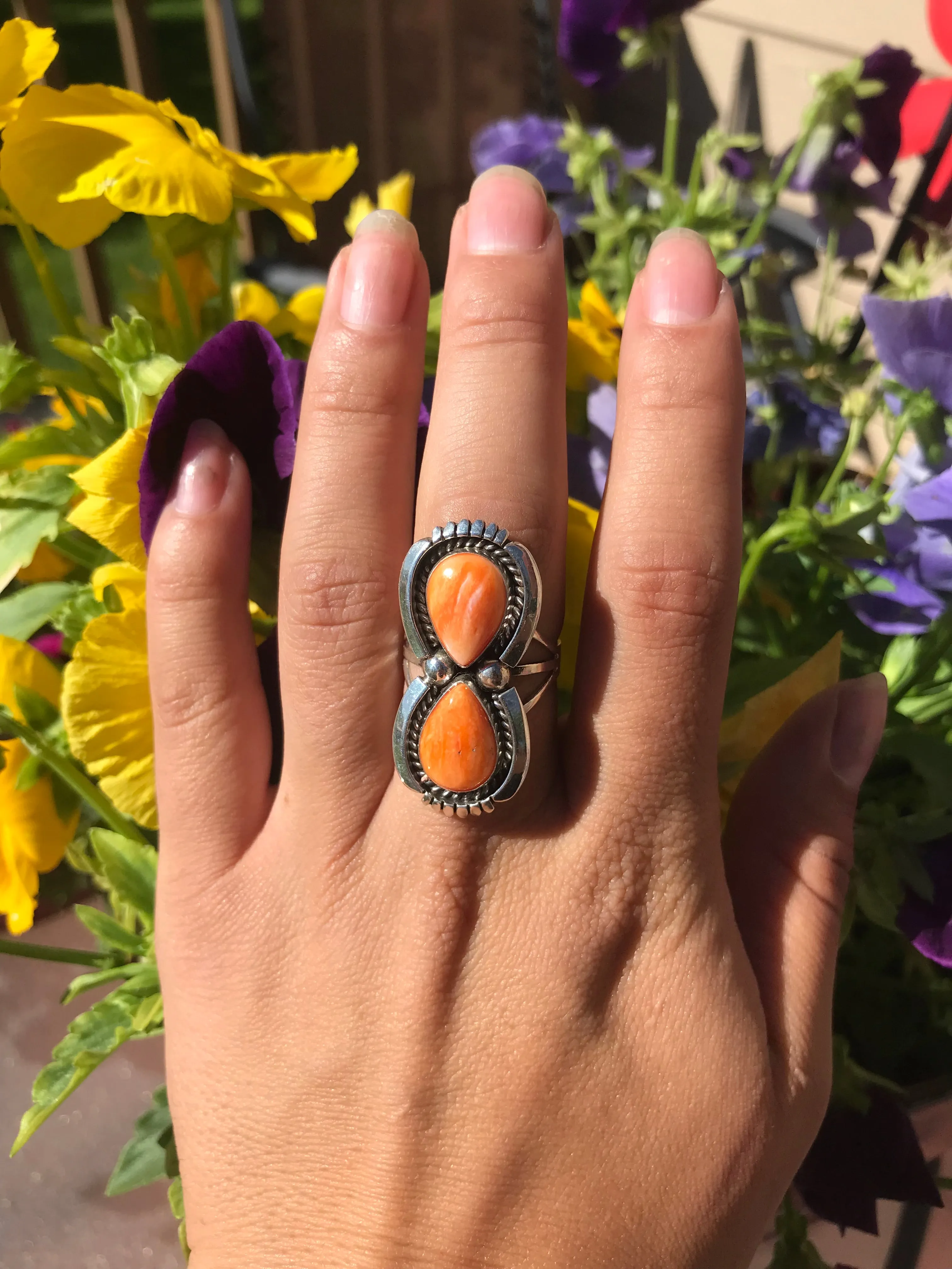 Orange Spiny Oyster Ring