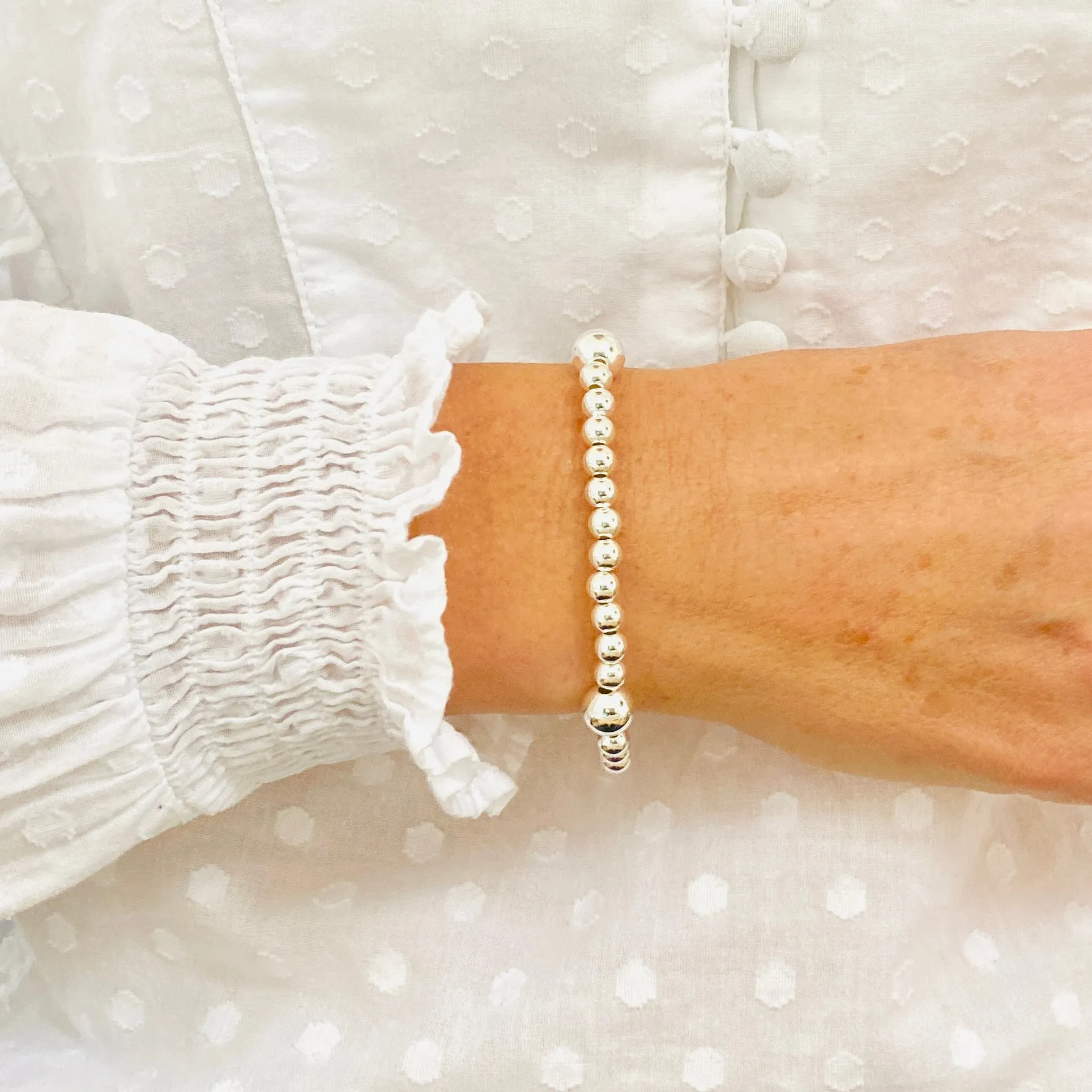 ORB | Silver Shine Bead Bracelet