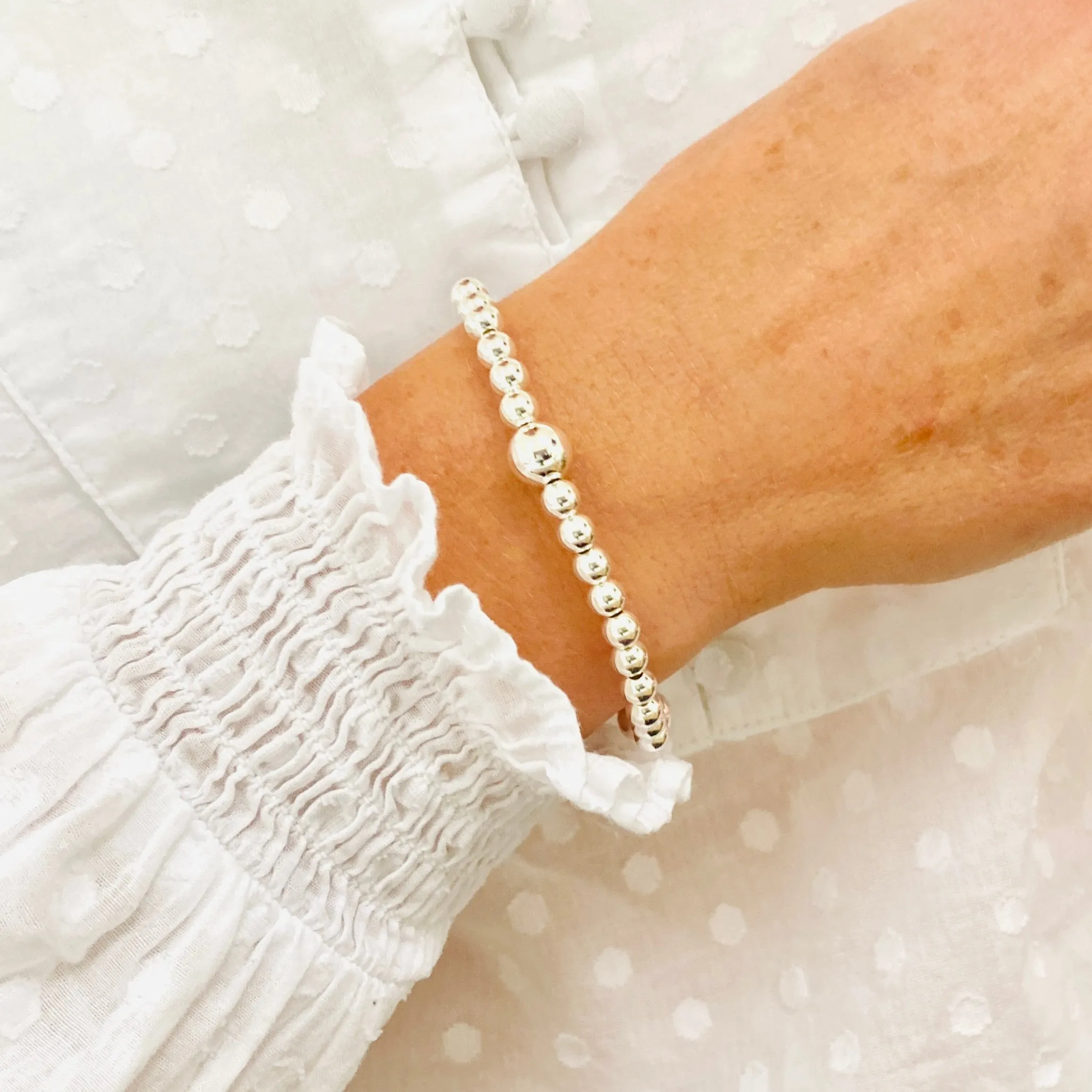ORB | Silver Shine Bead Bracelet