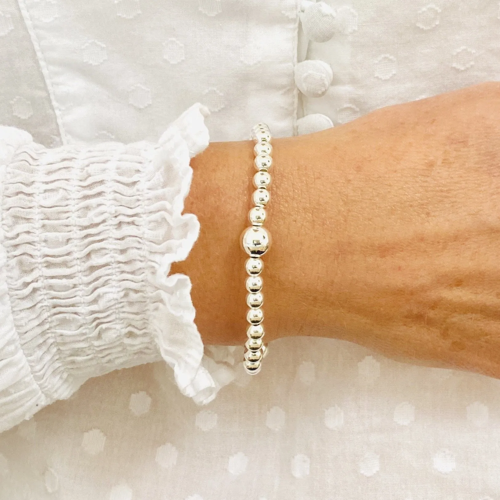 ORB | Silver Shine Bead Bracelet