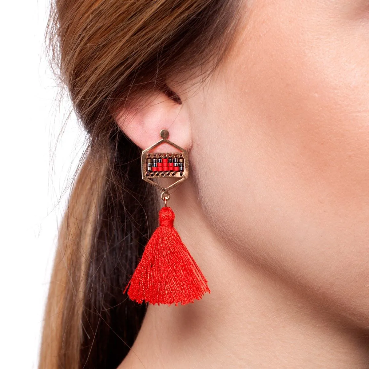 Palo Alto | 18k Rose Gold | Boho Fringe Earrings