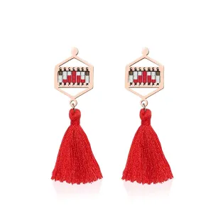 Palo Alto | 18k Rose Gold | Boho Fringe Earrings