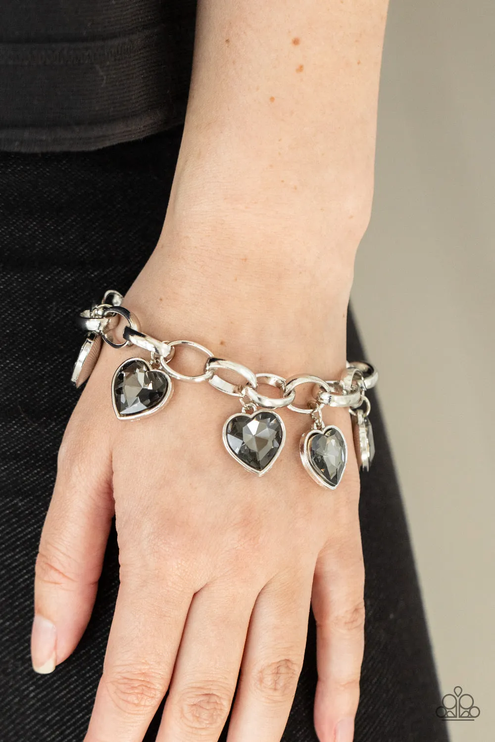 Paparazzi Candy Heart Charmer - Silver Bracelet