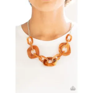 Paparazzi Courageously Chromatic Brown Necklace