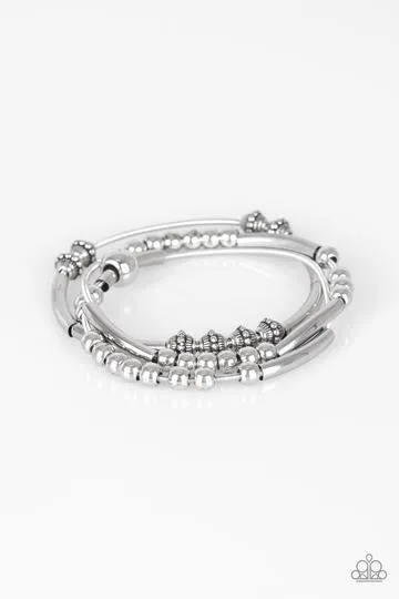 Paparazzi Industrial Instincts - Silver