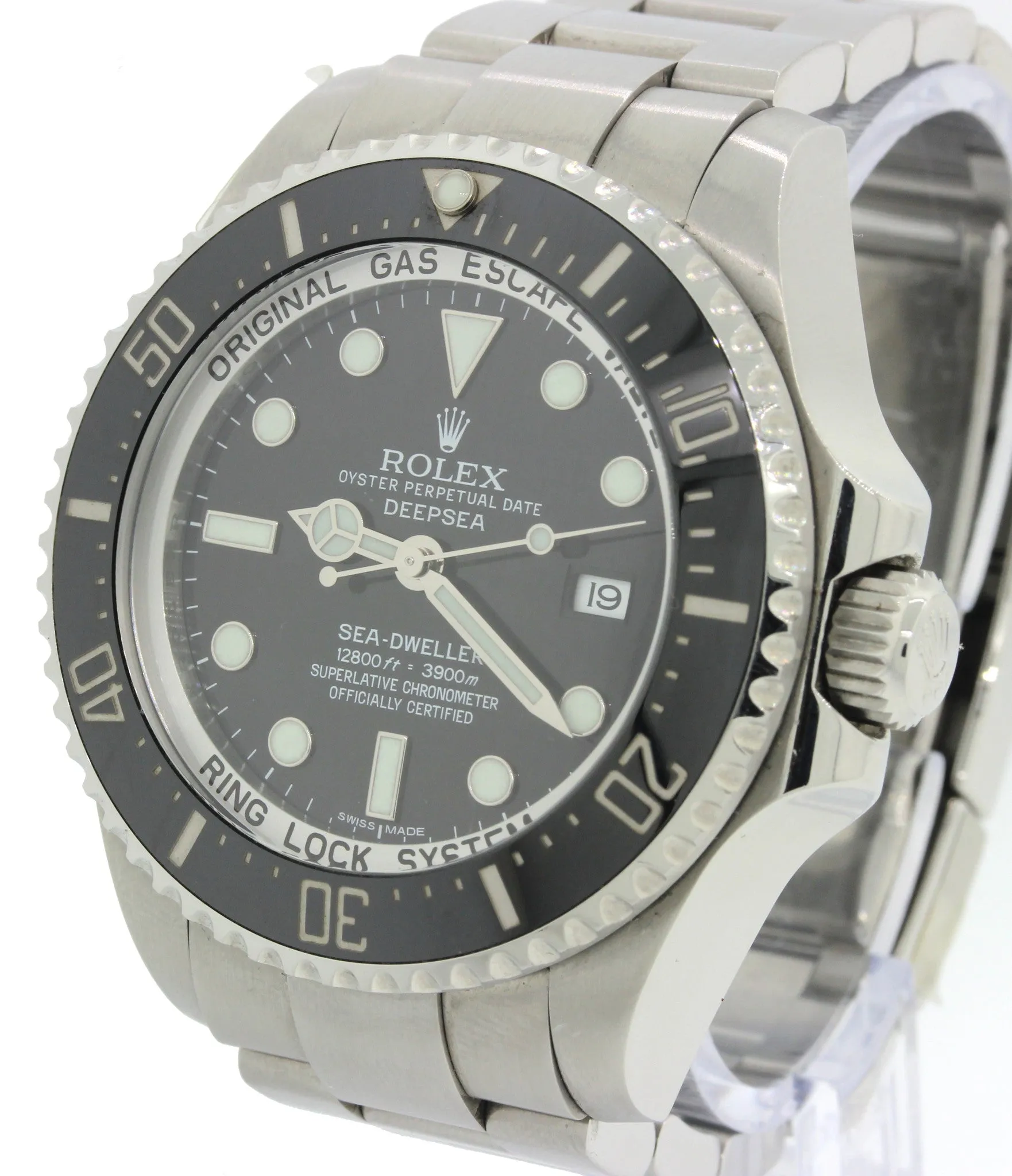 PAPERS 2015 Rolex Sea-Dweller Deepsea 116660 Steel 44mm Black Ceramic Dive Watch