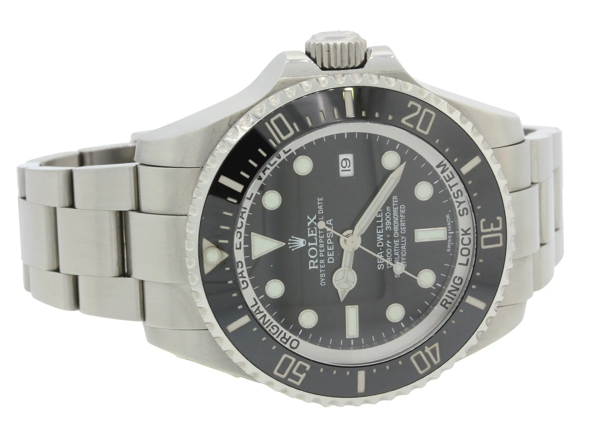 PAPERS 2015 Rolex Sea-Dweller Deepsea 116660 Steel 44mm Black Ceramic Dive Watch