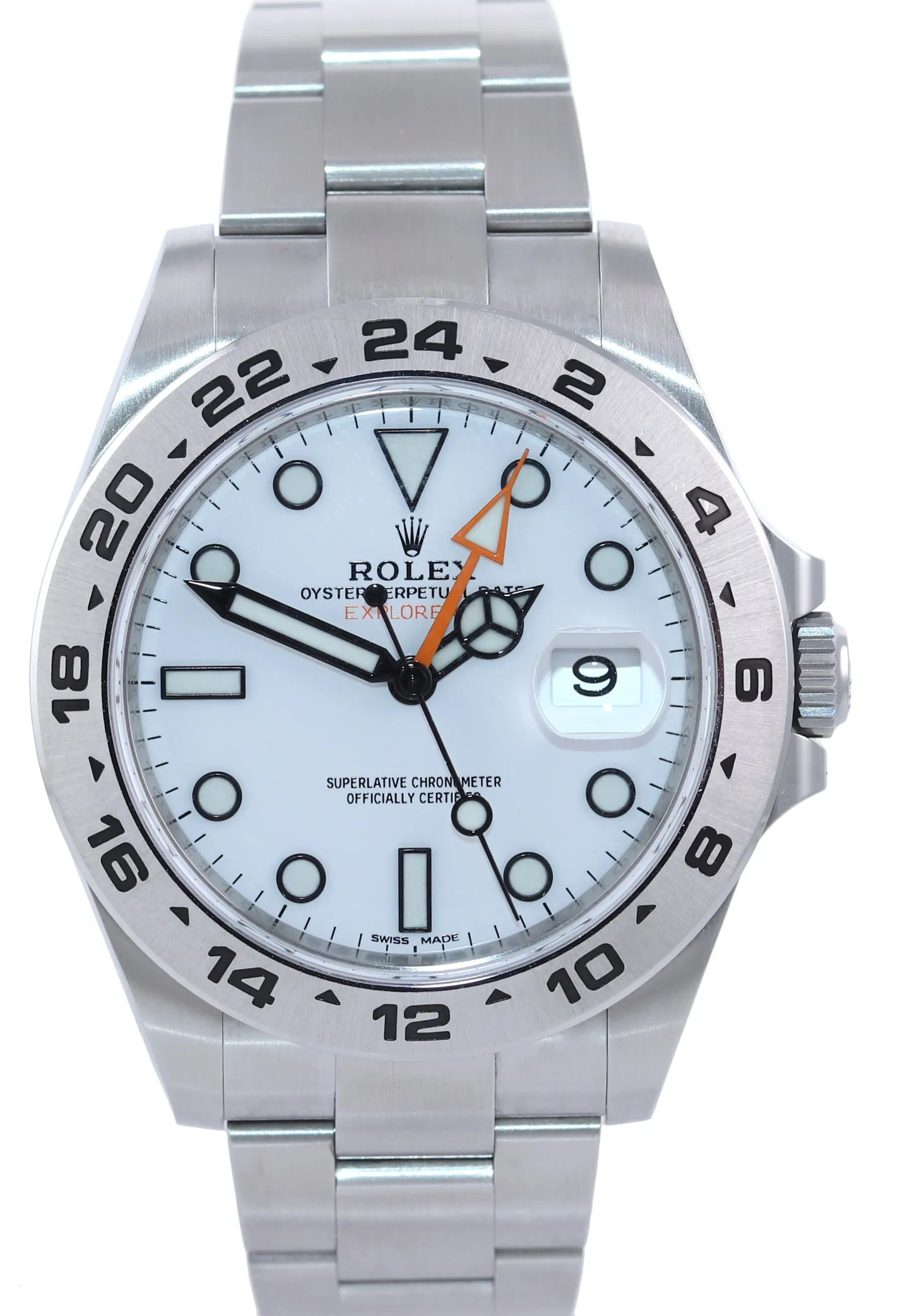 PAPERS Rolex Explorer II 42mm 216570 White Steel Date Watch Box DISCONTINUED