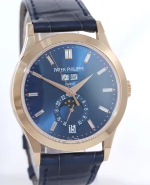 Patek Philippe 5396R Annual Calendar Rose Gold Blue Diamond 39MM LEATHER Watch