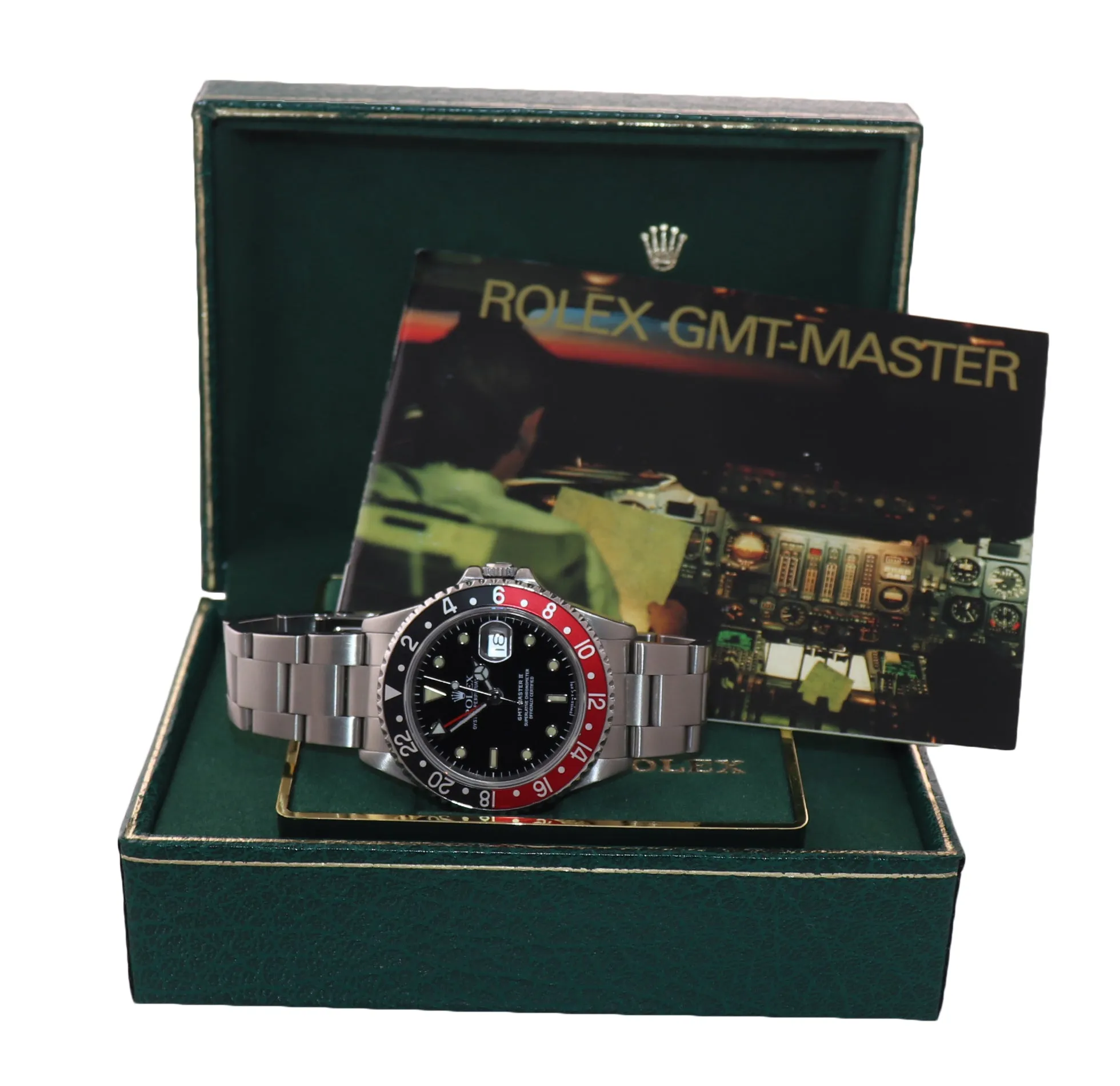 PATINA TRITIUM Rolex GMT-Master 2 Coke Steel 16710 Date Steel Black Watch Box