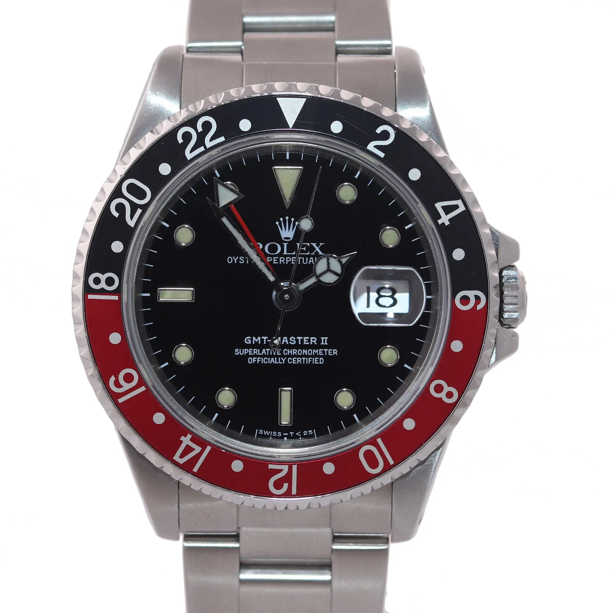 PATINA TRITIUM Rolex GMT-Master 2 Coke Steel 16710 Date Steel Black Watch Box