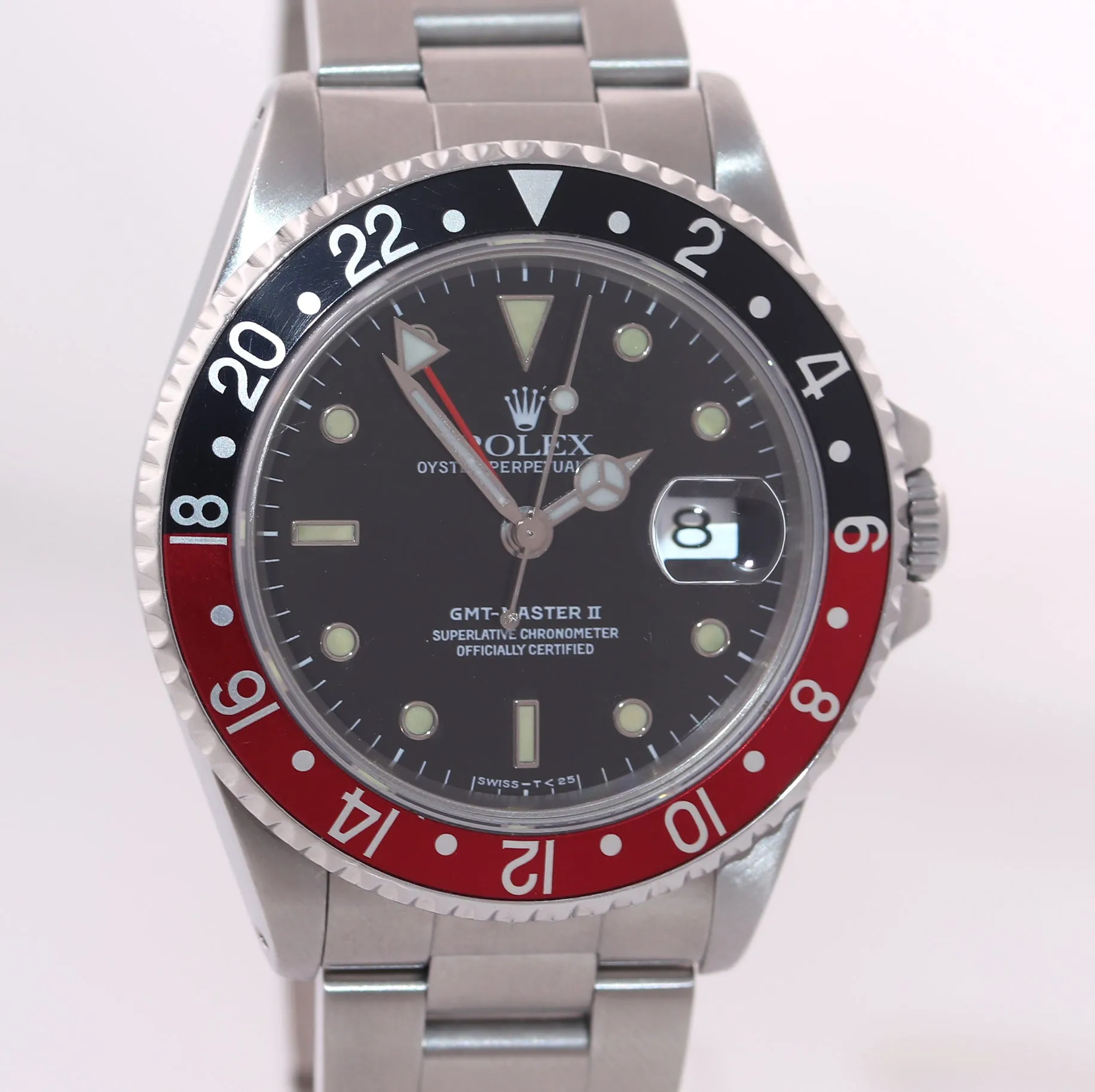 PATINA TRITIUM Rolex GMT-Master 2 Coke Steel 16710 Date Steel Black Watch Box