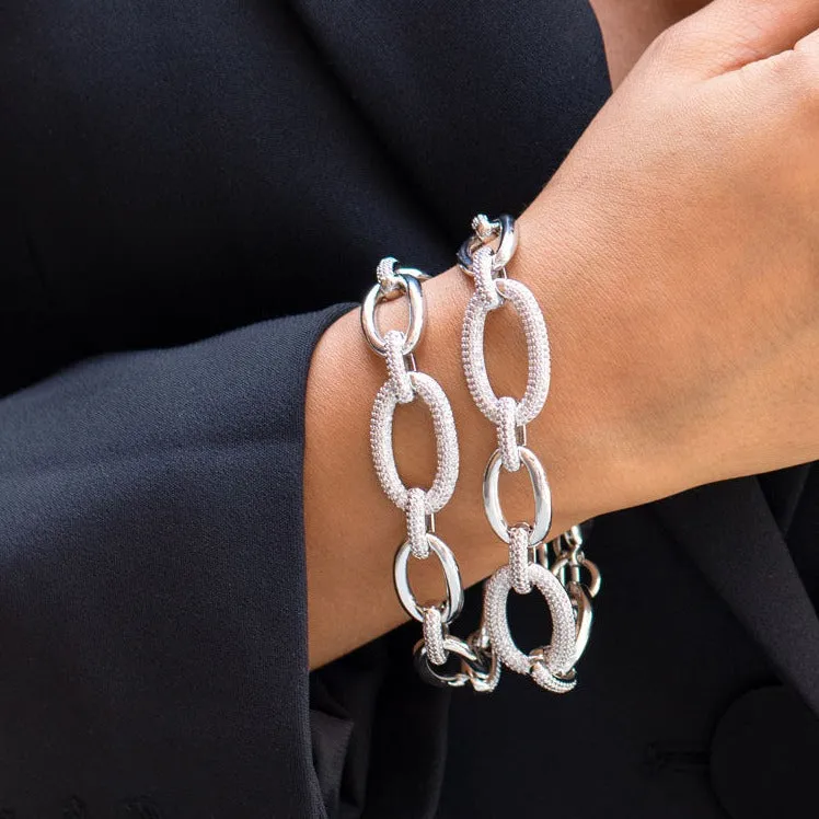 Pavé Statement Oval Shape Bracelet