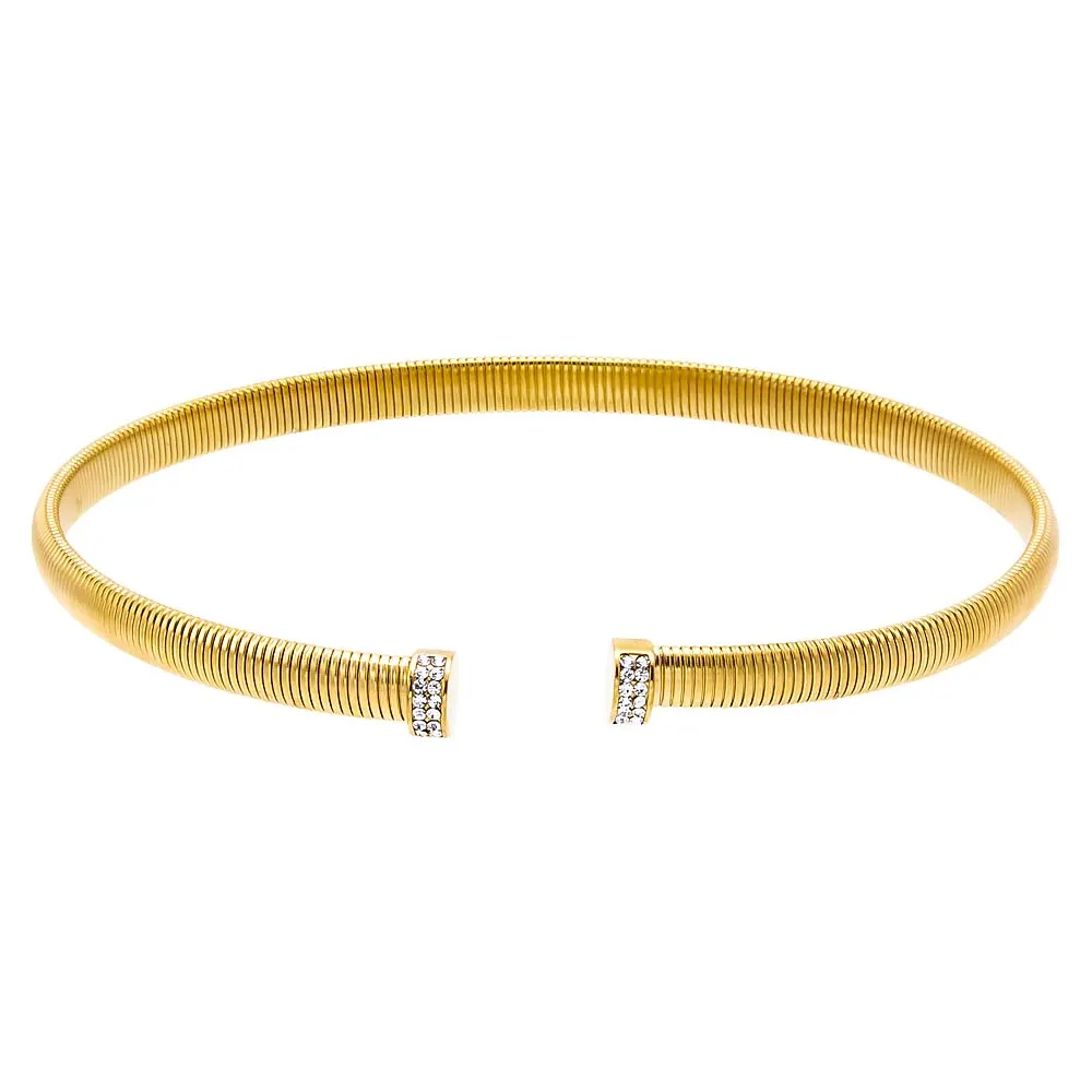 Pave Snake Open Claw Choker