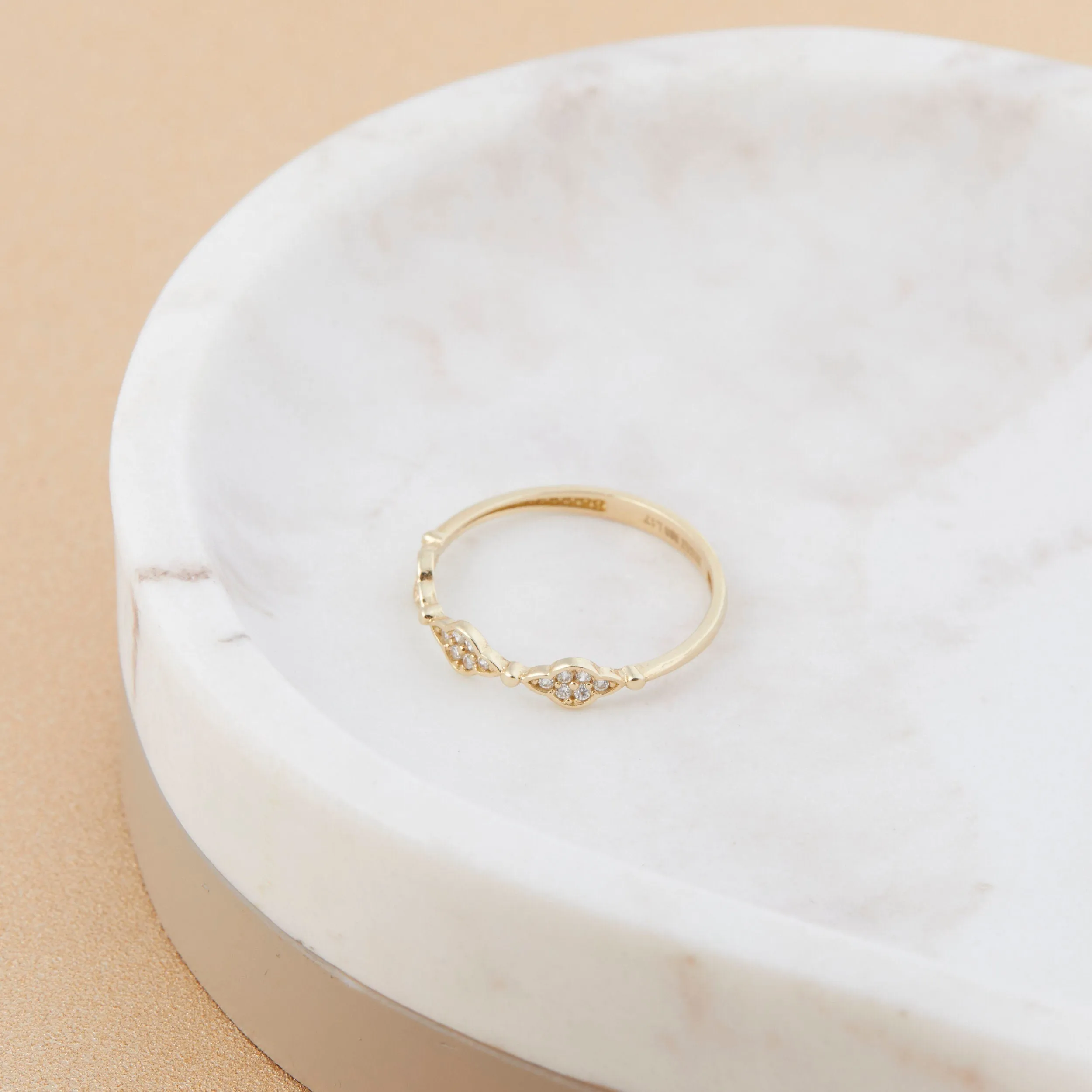 Pave Stacking Ring - 18K Gold Vermeil